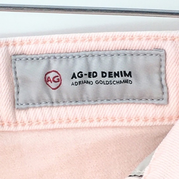 Adriano Goldschmied The Bryn Jean Short Pink Distressed Cut Off Sz 28R - Picture 8 of 10